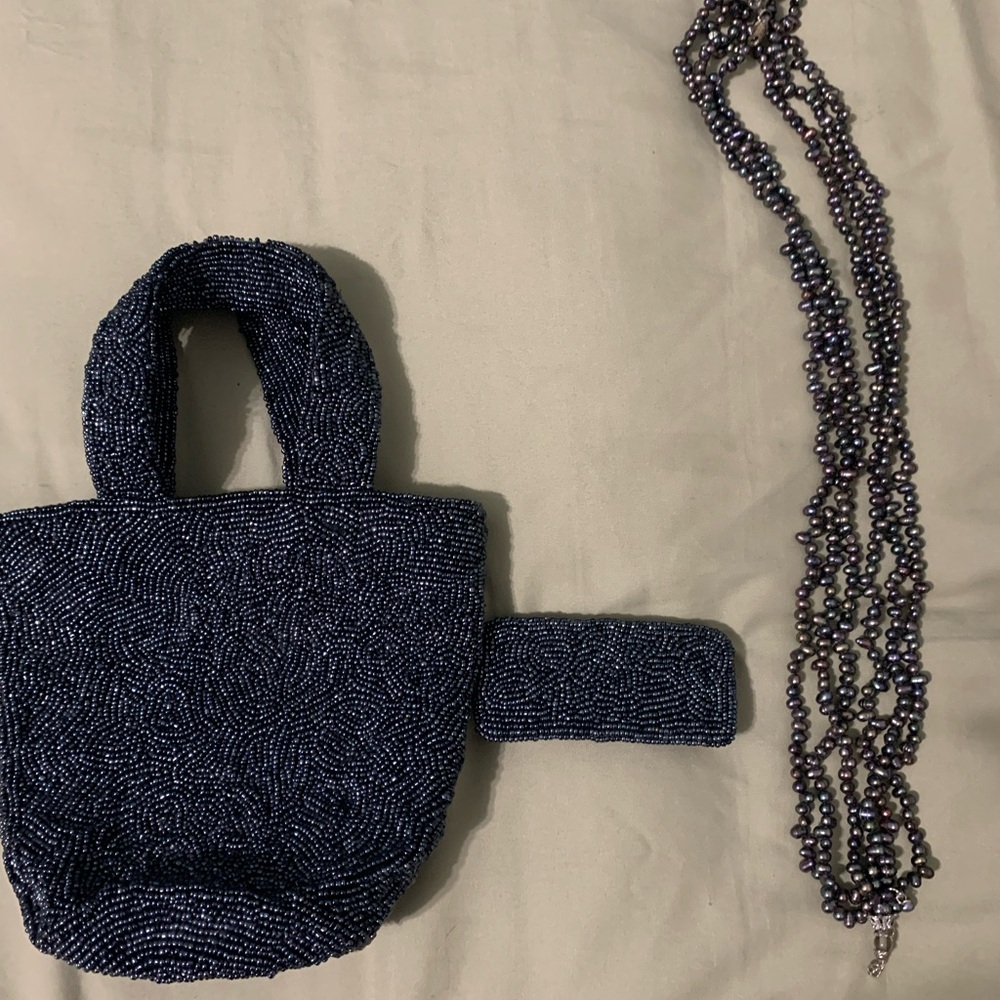 Vintage hand beaded small  purse